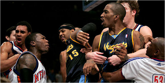 knicks-nuggets-bagarre knicks-nuggets-bagarre