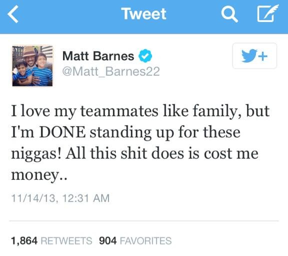 Twitter Matt Barnes