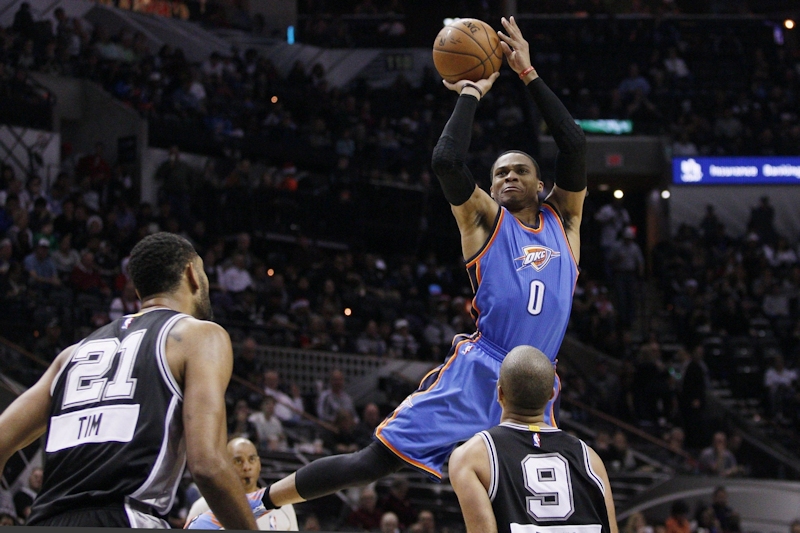 Russell Westbrook beaucoup trop fort pour les Spurs