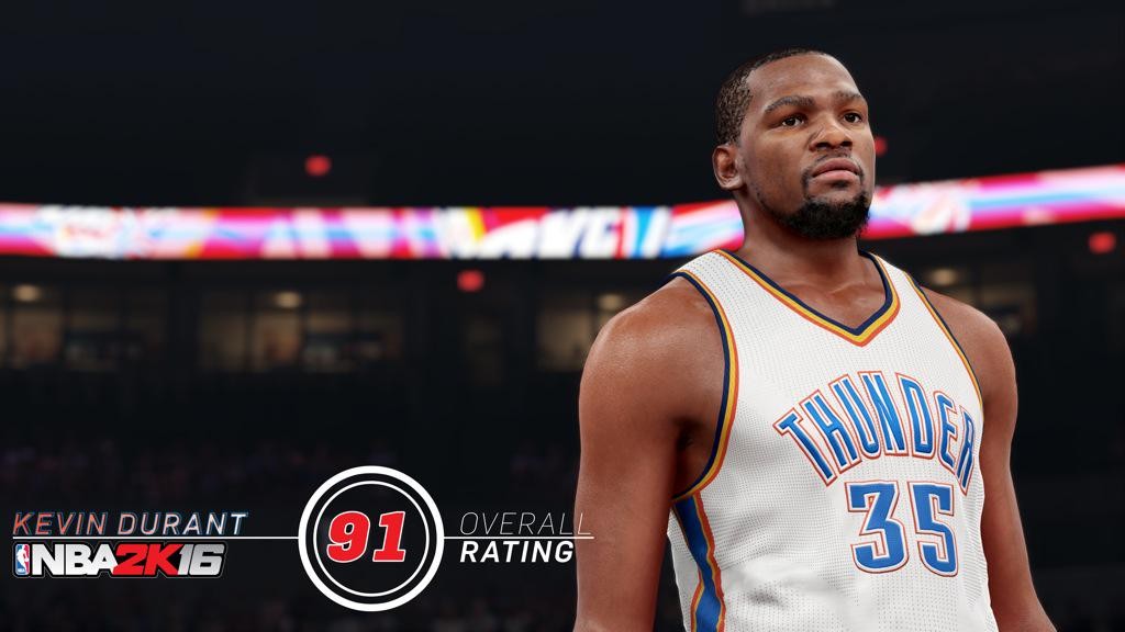 NBA 2K16 : Kevin Durant dévoile sa note