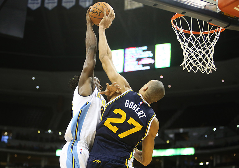 Rudy Gobert scotche Kenneth Faried