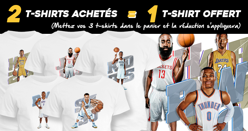 [bon plan] 2 T-shirts achetés = 1 T-shirt offert dans la boutique