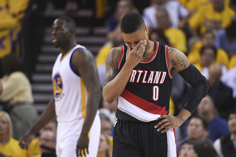 NBA: Playoffs-Portland Trail Blazers at Golden State Warriors