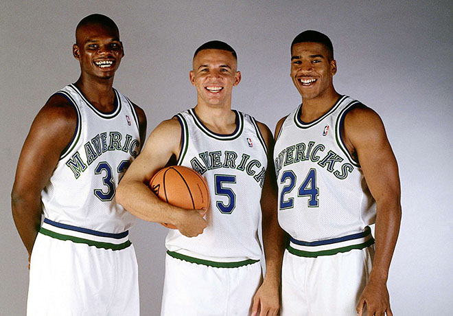Jamal Mashburn, Jason Kidd and Jim Jackson