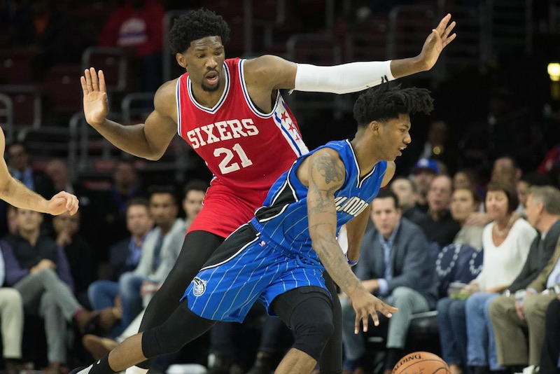 Surveillé de près, chrono à la main, par le staff de Philly, le Camerounais impressionne de match en match, et cette nuit, il s'est permis de cumuler 18 pts, 10 rbds et 4 contres face au trio Vucevic-Biyombo-Ibaka.