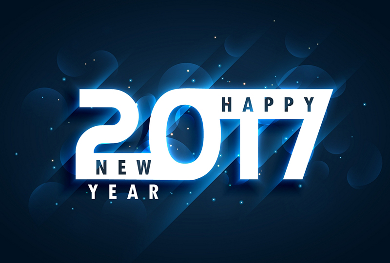 creative 2017 happy new year greeting card design