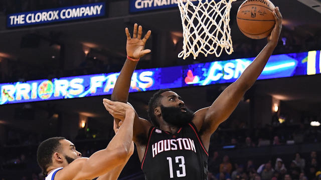 James Harden et les Rockets restaient sur huit défaites d'affilée face aux Warriors