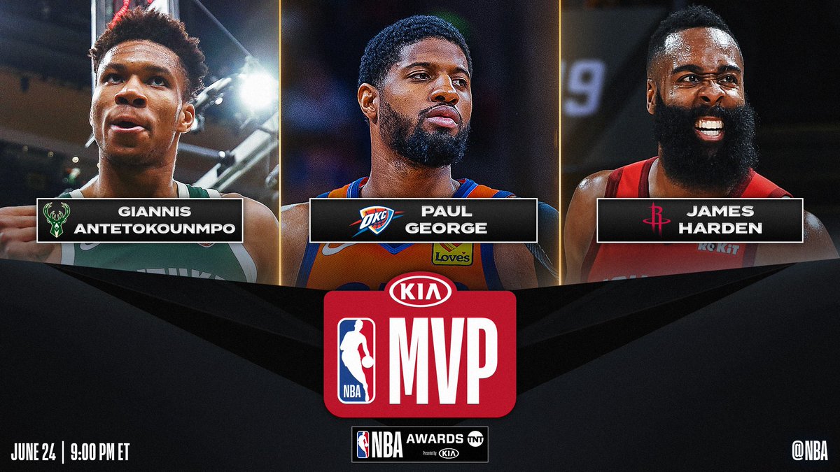 LES FINALISTES DES NBA AWARDS MVP : Giannis Antetokounmpo, James Harden et Paul GeorgeRookie Of The Year : Trae Young, Luka Doncic et DeAndre AytonSixth Man Award : Domantas Sabonis, Lou Williams et Montrezl HarrellMost Improved Player : De'Aaron Fox, D'Angelo Russell et Pascal SiakamDefensive Player Of The Year : Rudy Gobert, Paul George et Giannis AntetokounmpoCoach Of The Year : Doc Rivers, Mike Budenholzer et Mike Malone