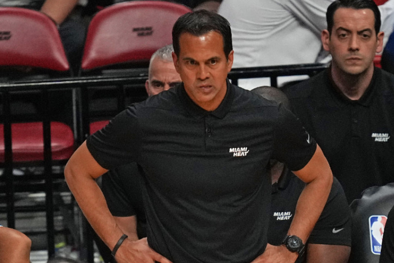 Erik Spoelstra lors du Game 4 des Finals 2023