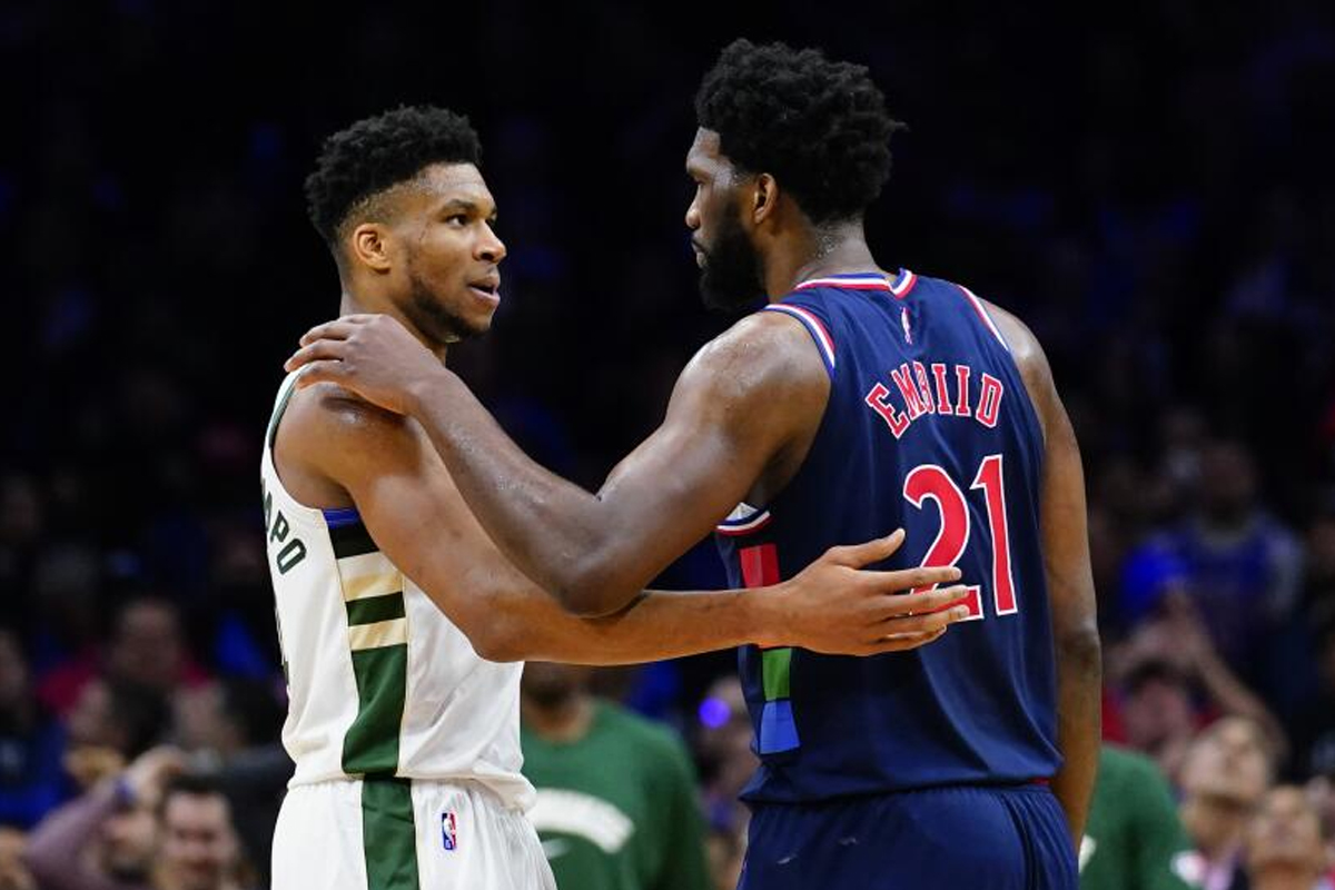 Joel Embiid et Giannis Antetokounmpo dans le cinq majeur de la semaine