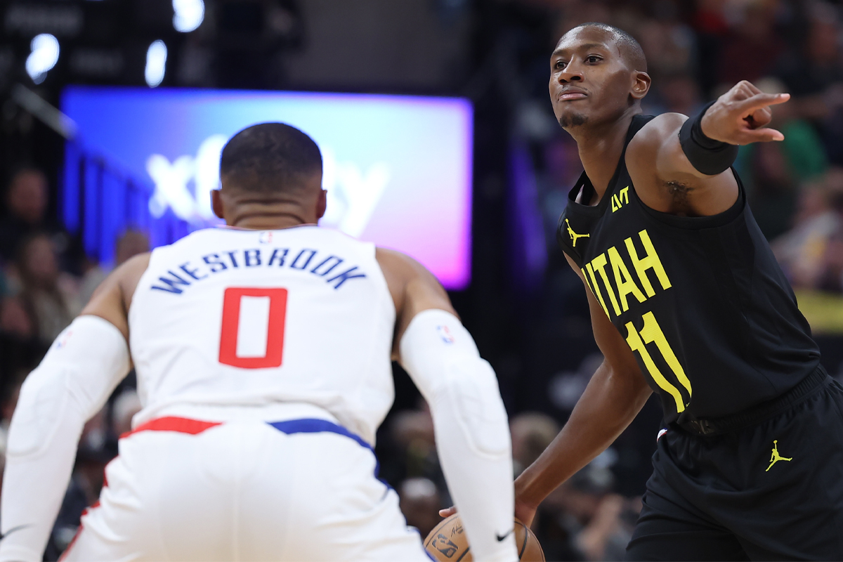 Russell Westbrook en défense