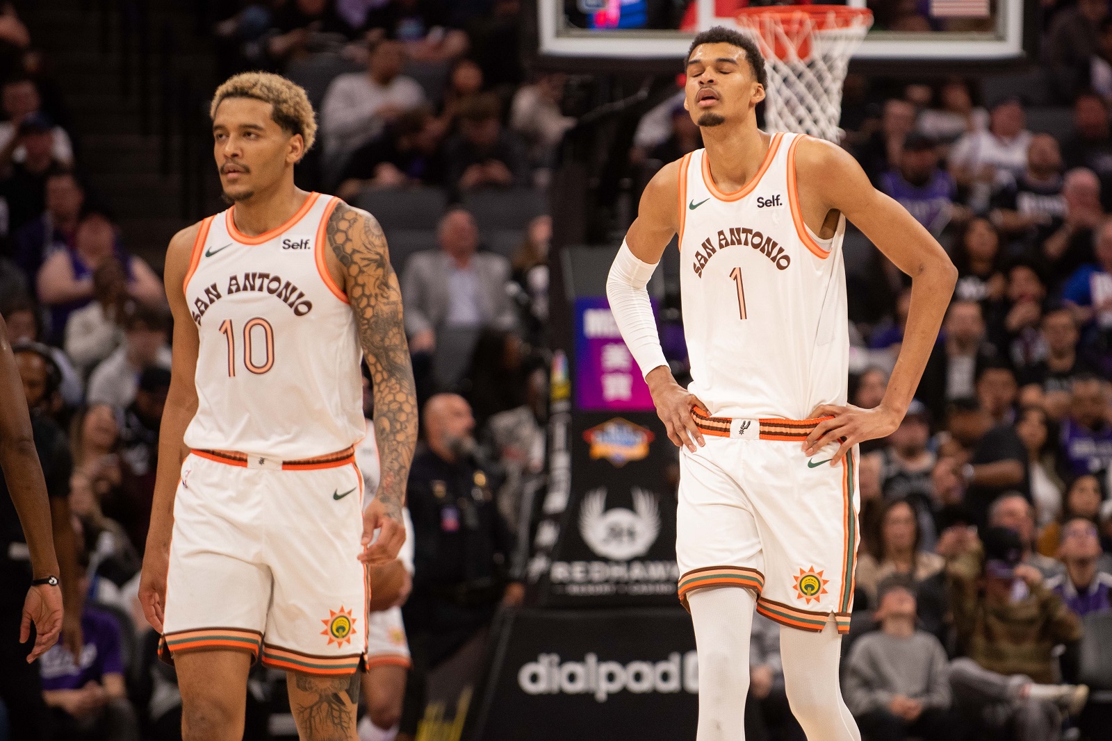 Jeremy Sochan et Victor Wembanyama (Spurs) contre les Kings