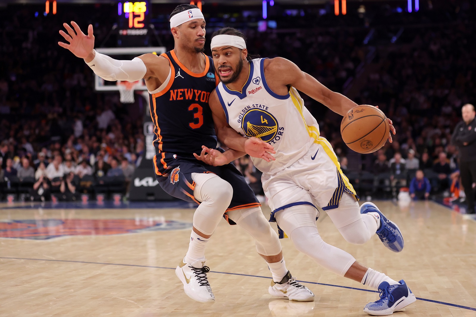 Moses Moody (Warriors) contre les Knicks