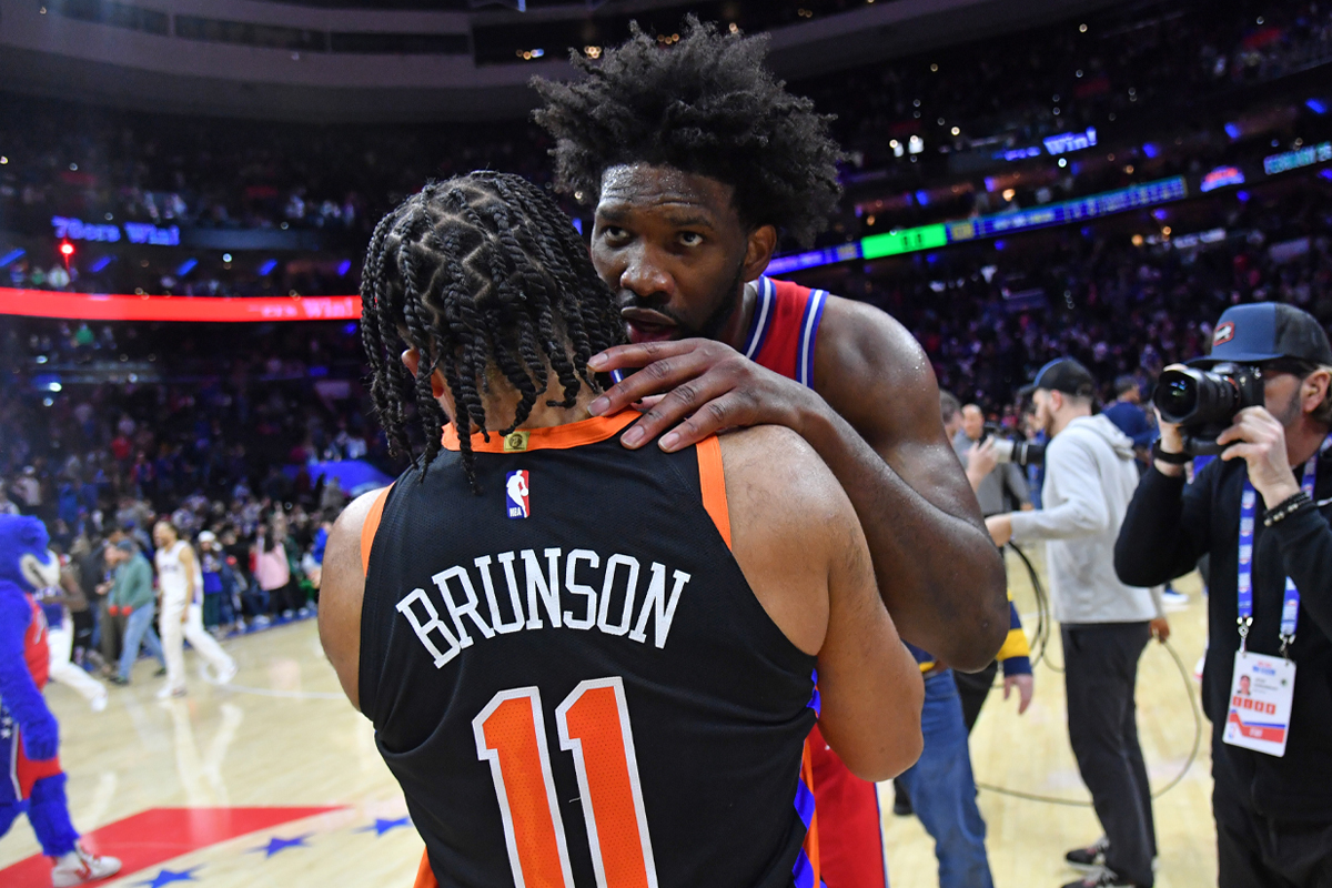 Jalen Brunson et Joel Embiid