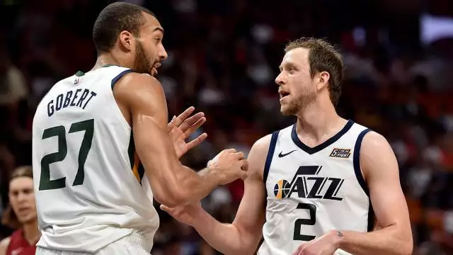 Joe Ingles et Rudy Gobert
