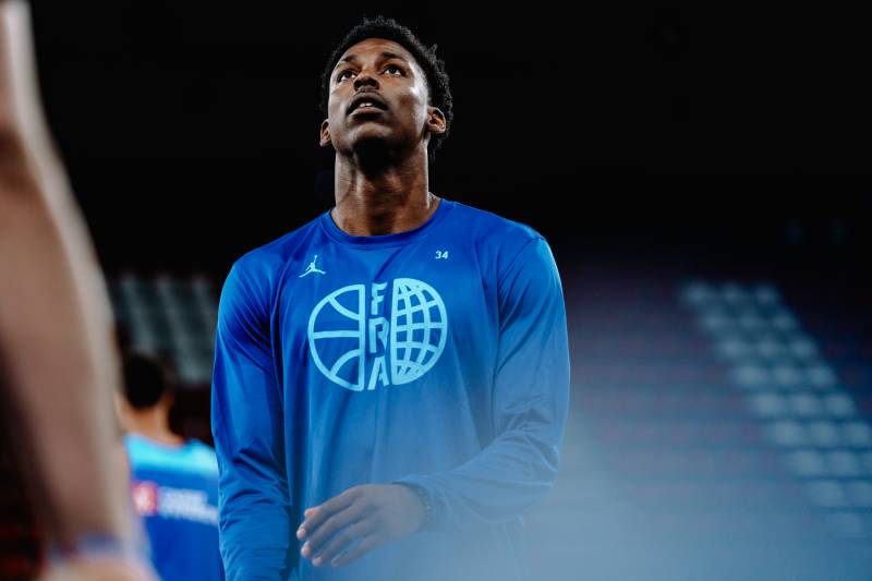 Jaylen Hoard avec les Bleus