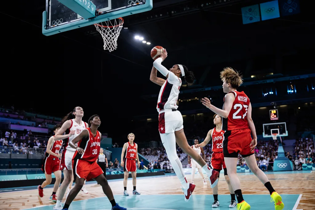 A'ja Wilson et Team USA face au Japon