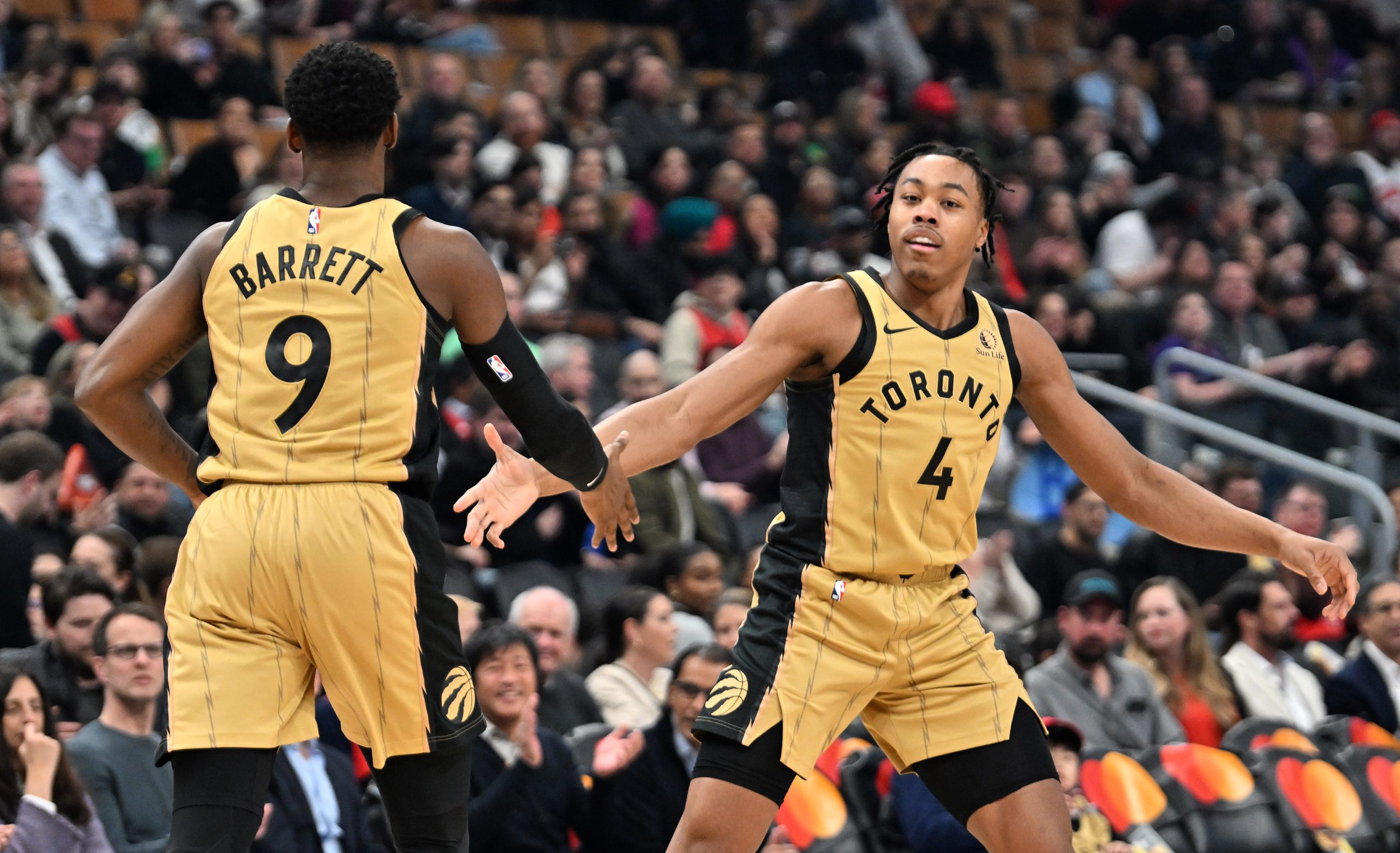 RJ Barrett et Scottie Barnes avec les Toronto Raptors