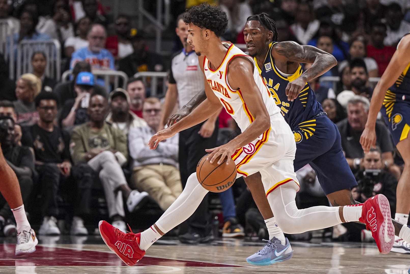 Zaccharie Risacher avec les Hawks