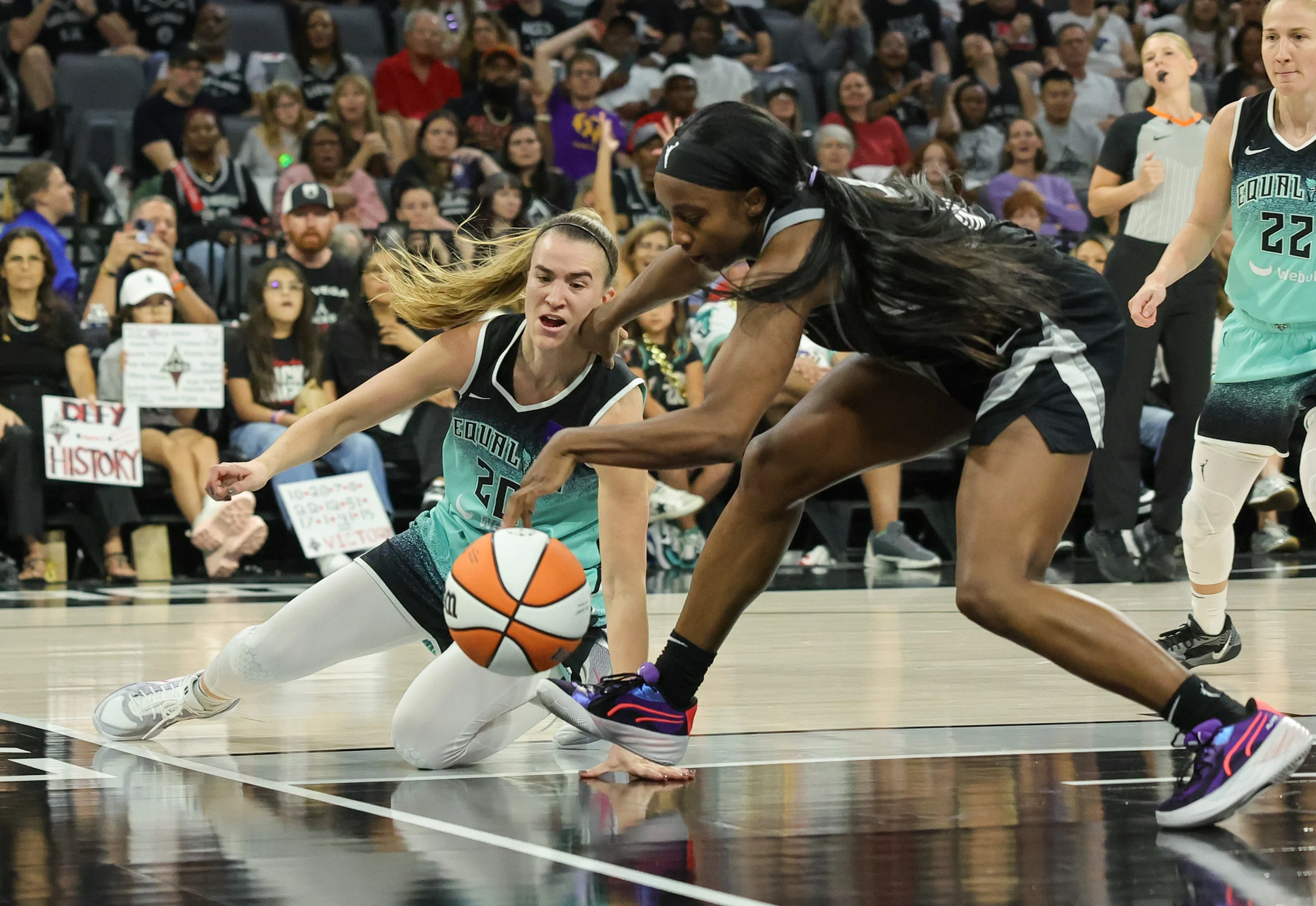 Les Aces face au Liberty en WNBA