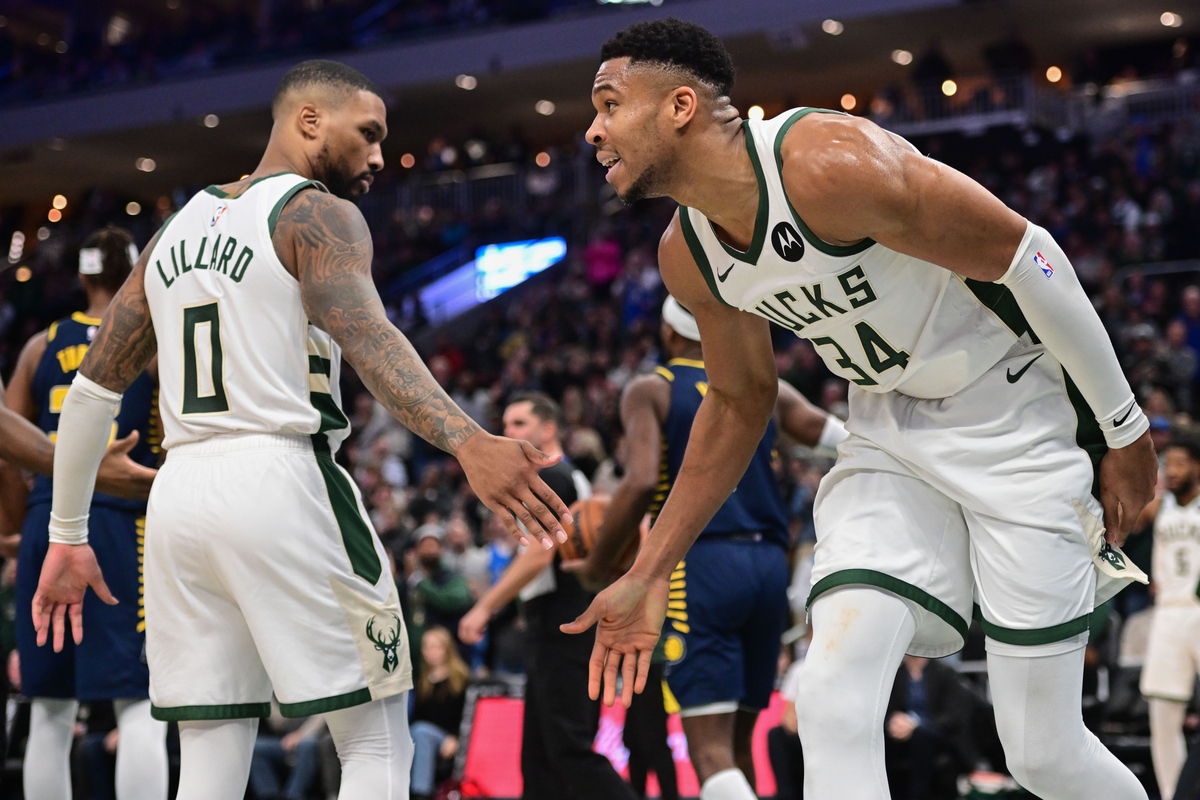 Damian Lillard et Giannis Antetokounmpo