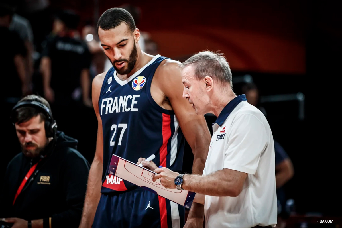 Vincent Collet et Rudy Gobert
