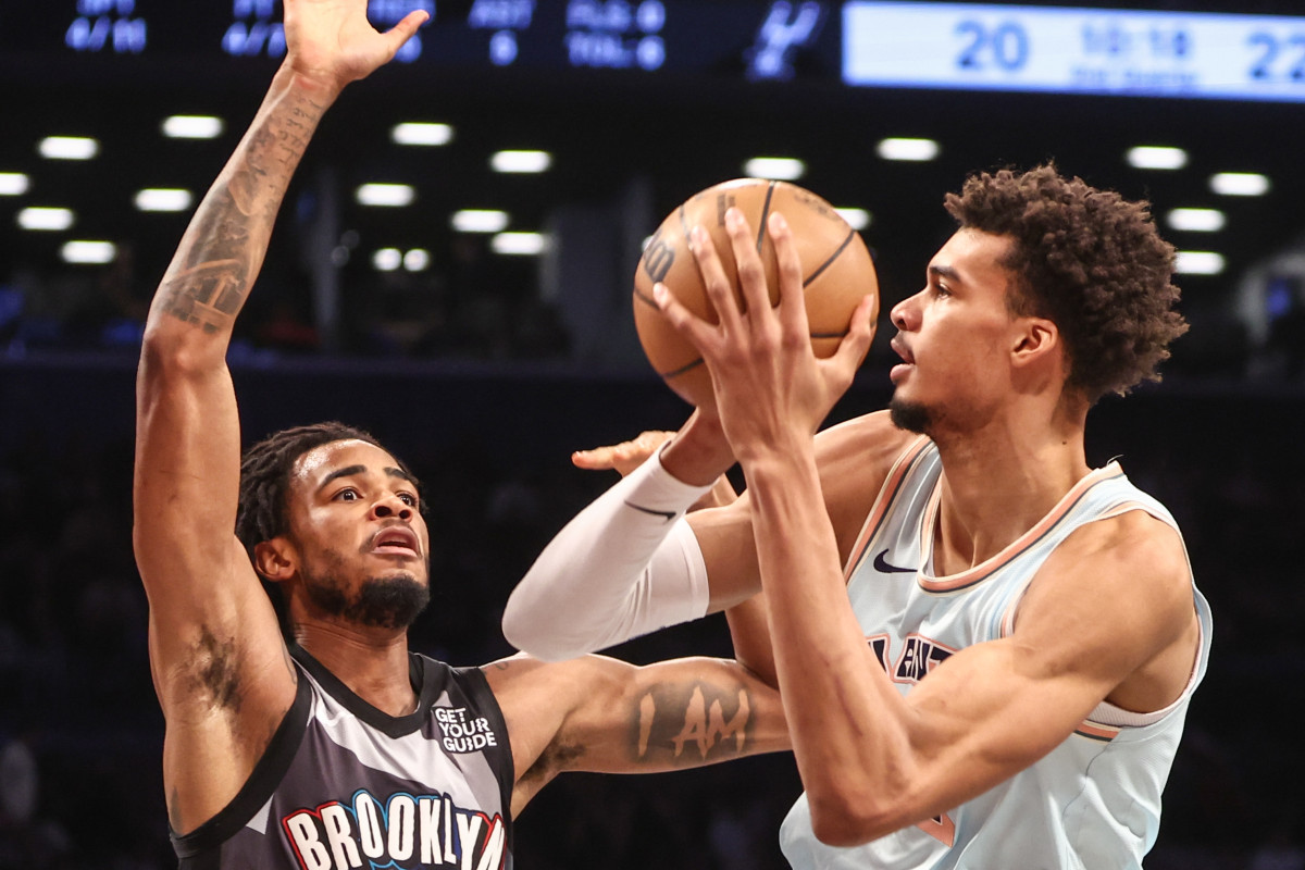 Victor Wembanyama avec les Spurs face aux Nets