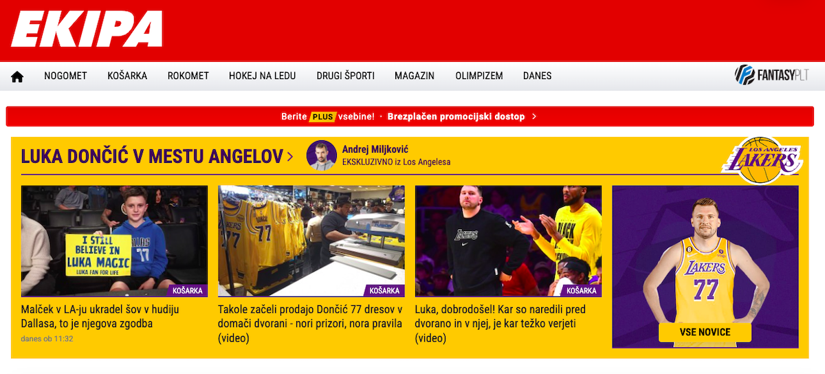 Luka Doncic Slovénie