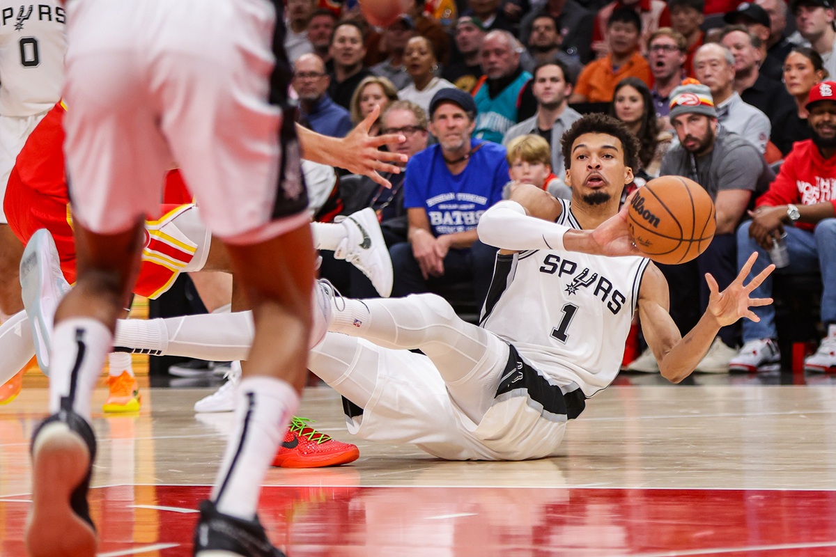 Victor Wembanyama (San Antonio Spurs) contre les Atlanta Hawks