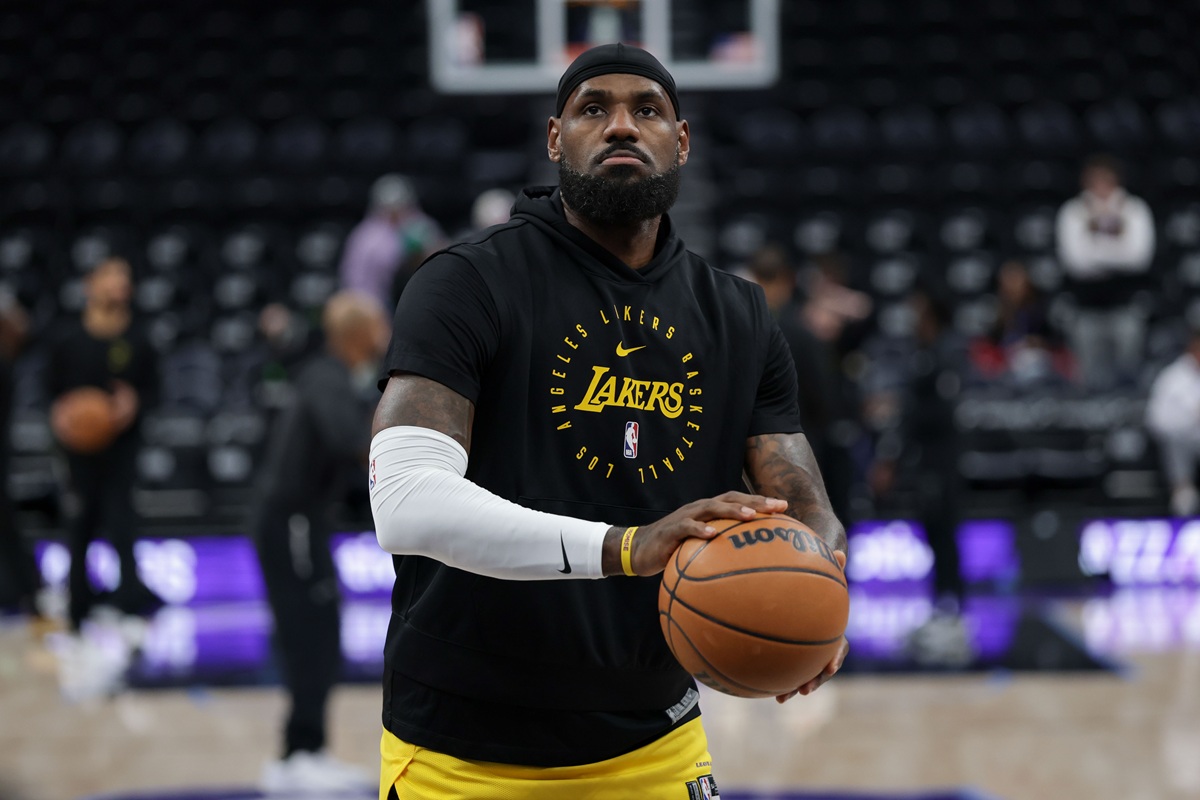 LeBron James (Lakers) avant le match contre le Jazz