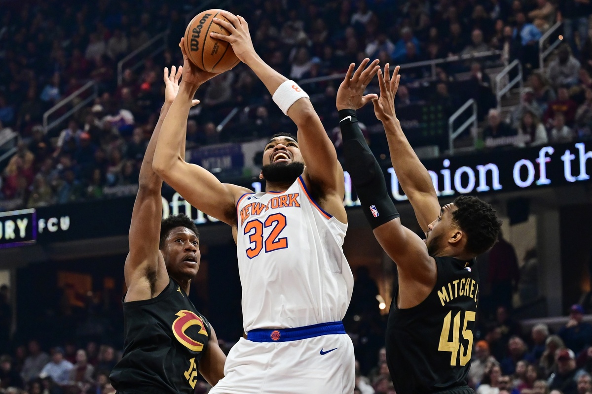 Karl-Anthony Towns et les Knicks face aux Cavaliers