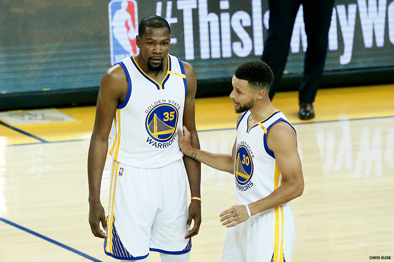 Kevin Durant et Stephen Curry aux Warriors