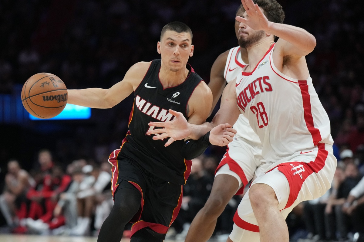 Tyler Herro face aux Rockets d'Amen Thompson