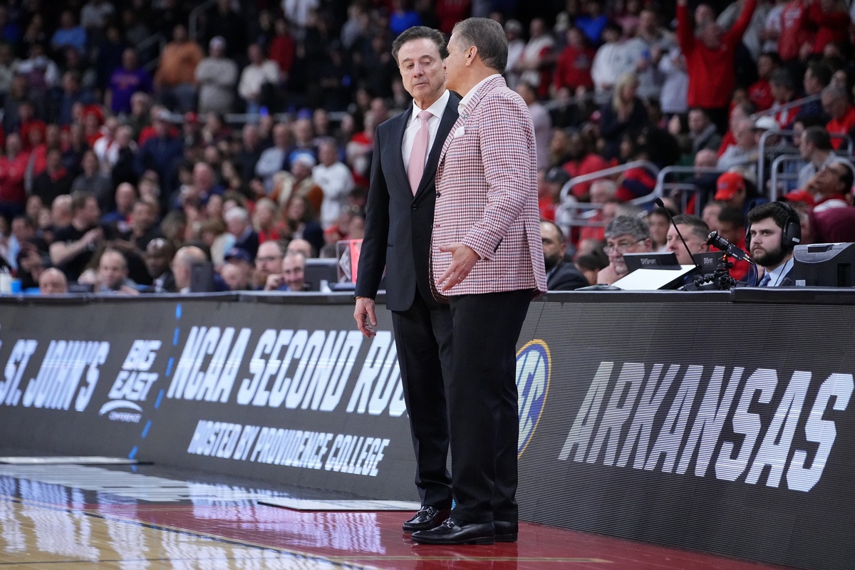 John Calipart et Rick Pitino lors de la March Madness