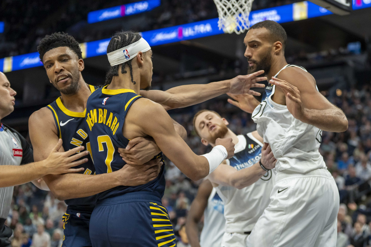 Rudy Gobert et Andrew Nembhard