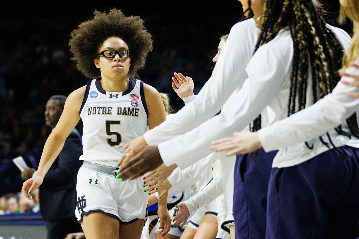 Olivia Miles (Notre Dame) contre Michigan