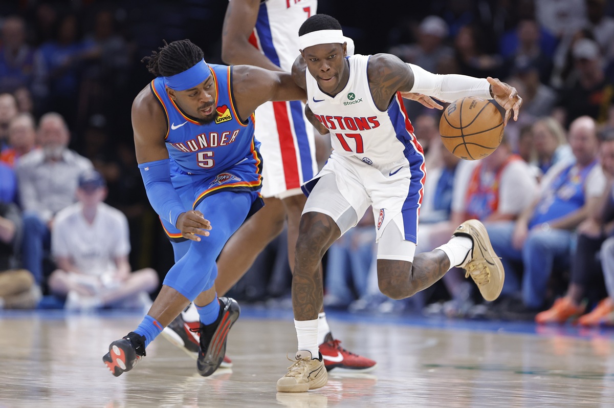 Lu Dort (Thunder) contre les Pistons