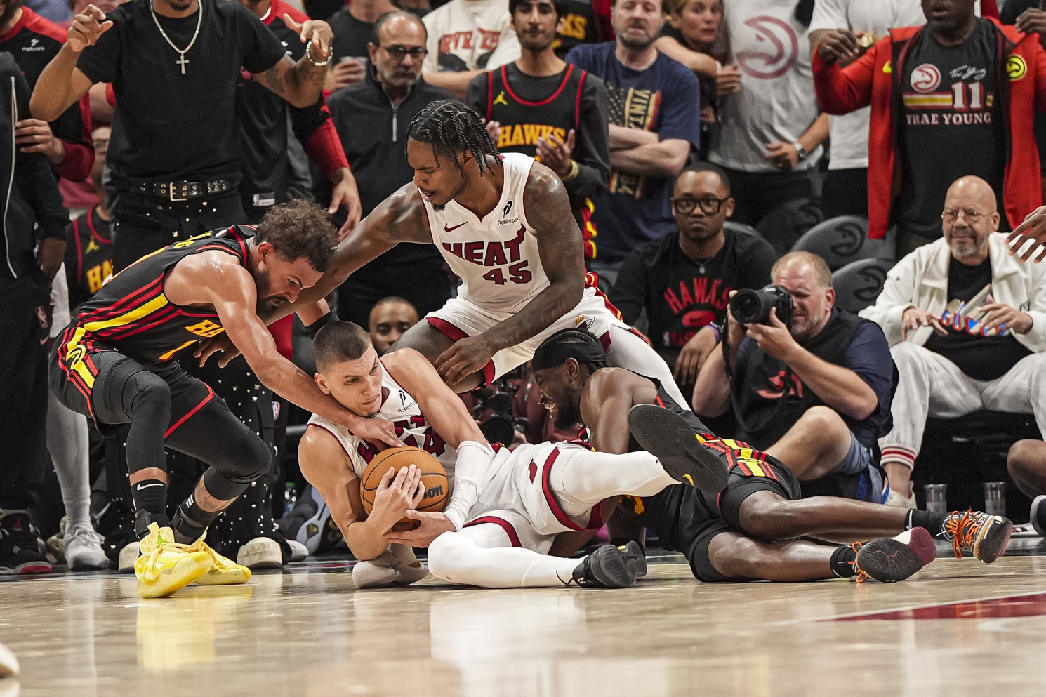 Tyler Herro et le Heat face aux Hawks