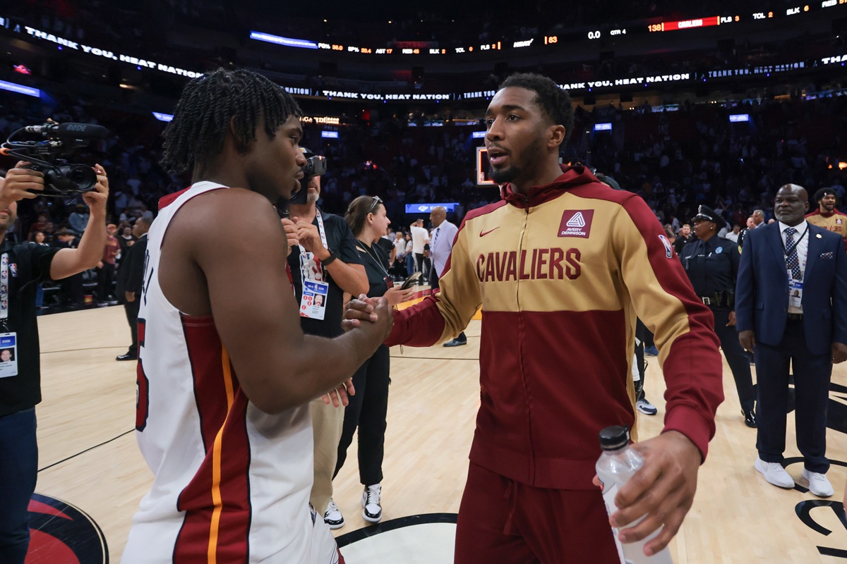 Donovan Mitchell (Cavaliers) contre le Heat lors du Game 4