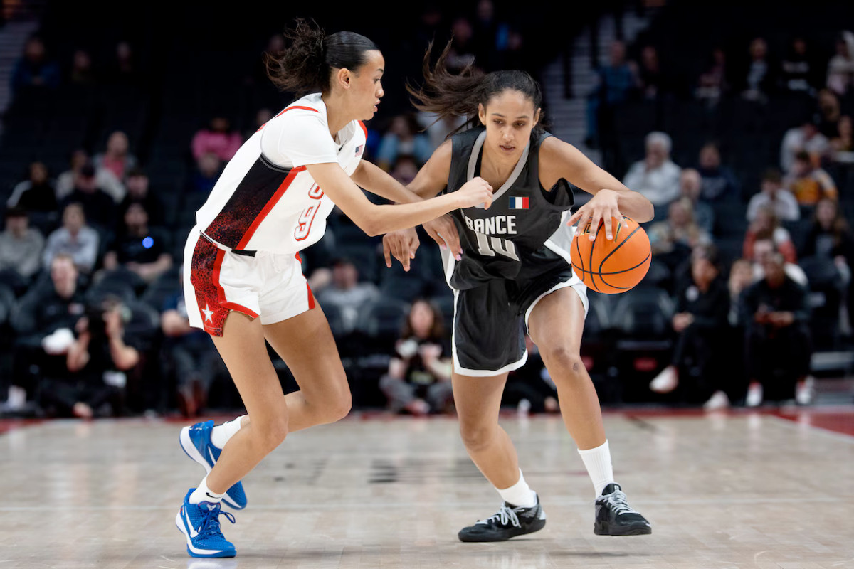 Aïnoha Risacher au Nike Hoop Summit