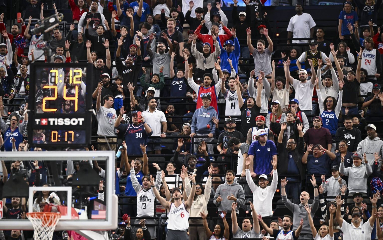 Le "Wall" de l'Intuit Dome des Clippers