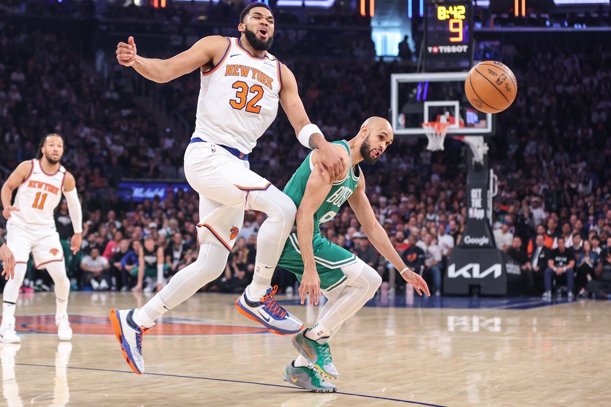 Karl-Anthony Towns et Derrick White Knicks