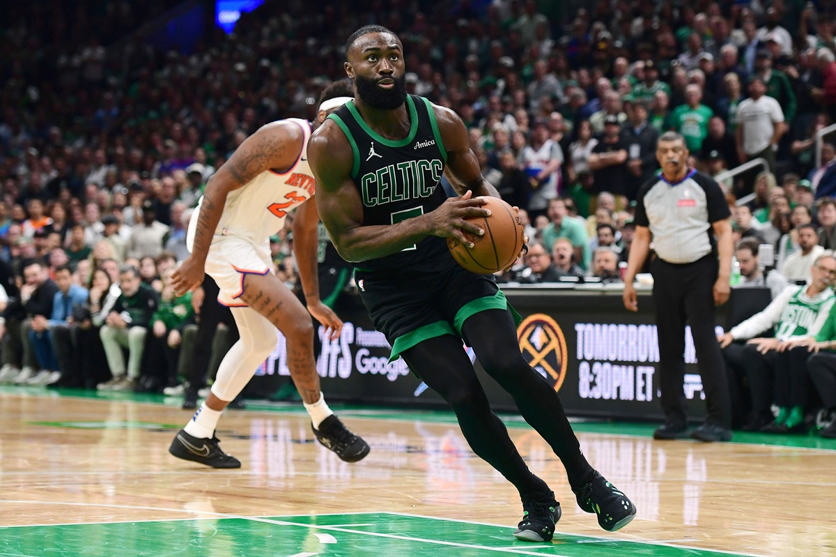 Jaylen Brown (Celtics) contre les Knicks lors du Game 5