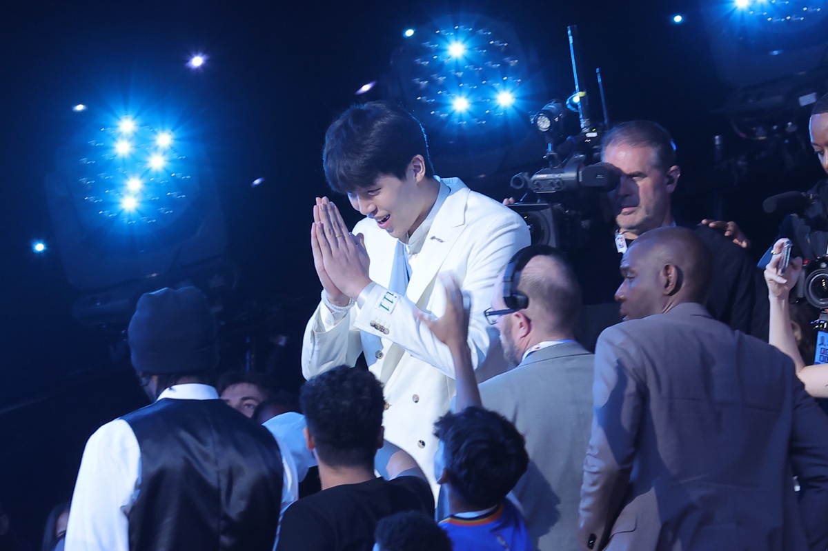 Yang Hansen lors de sa Draft