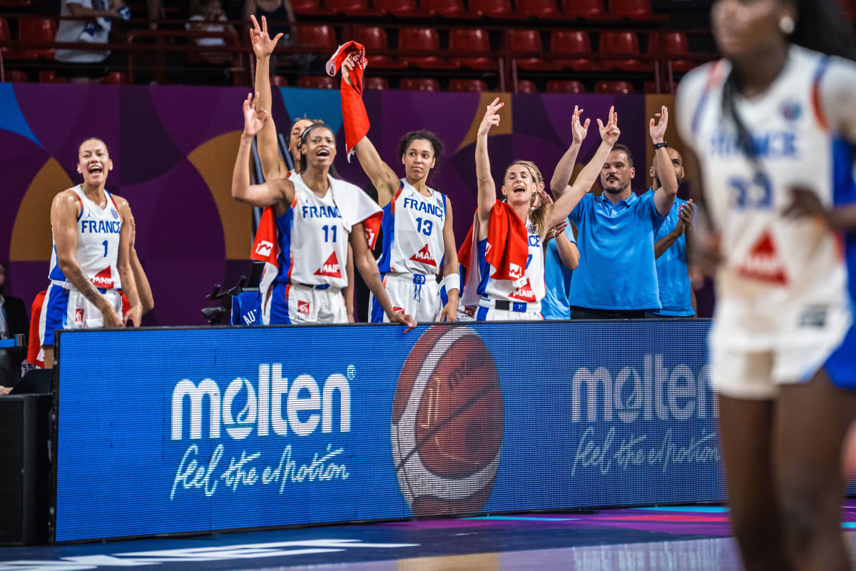 L'Equipe de France face à la Lituanie à l'Euro 2025