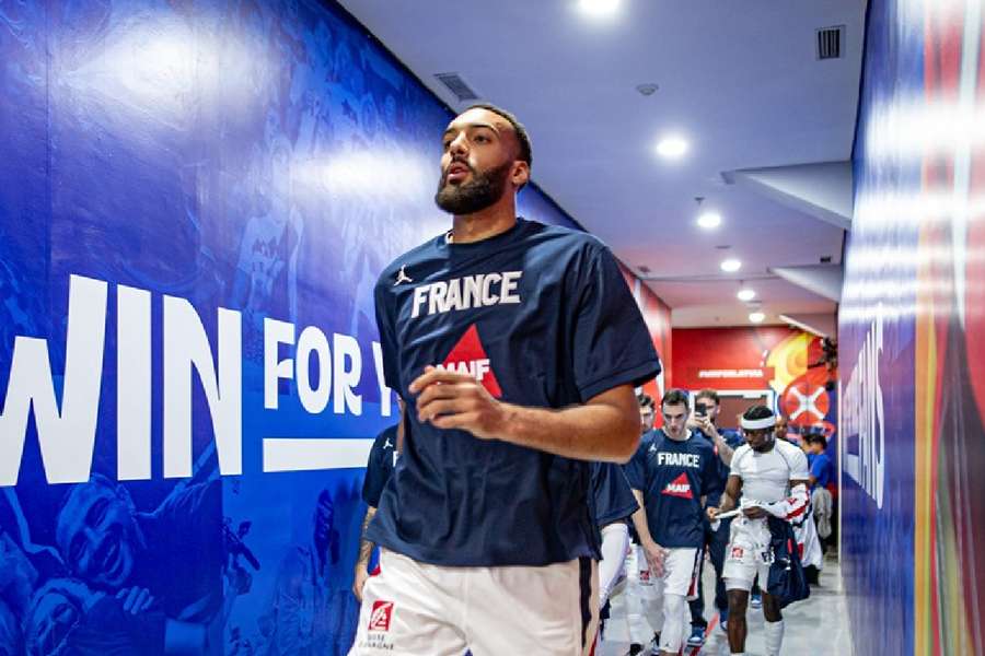Rudy Gobert avec l'Equipe de France