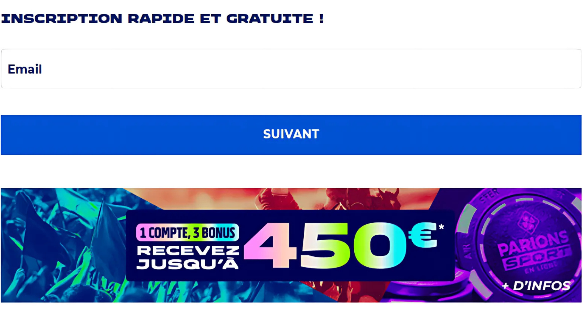 Inscription chez le bookmaker Parions Sport en Ligne de la FDJ.