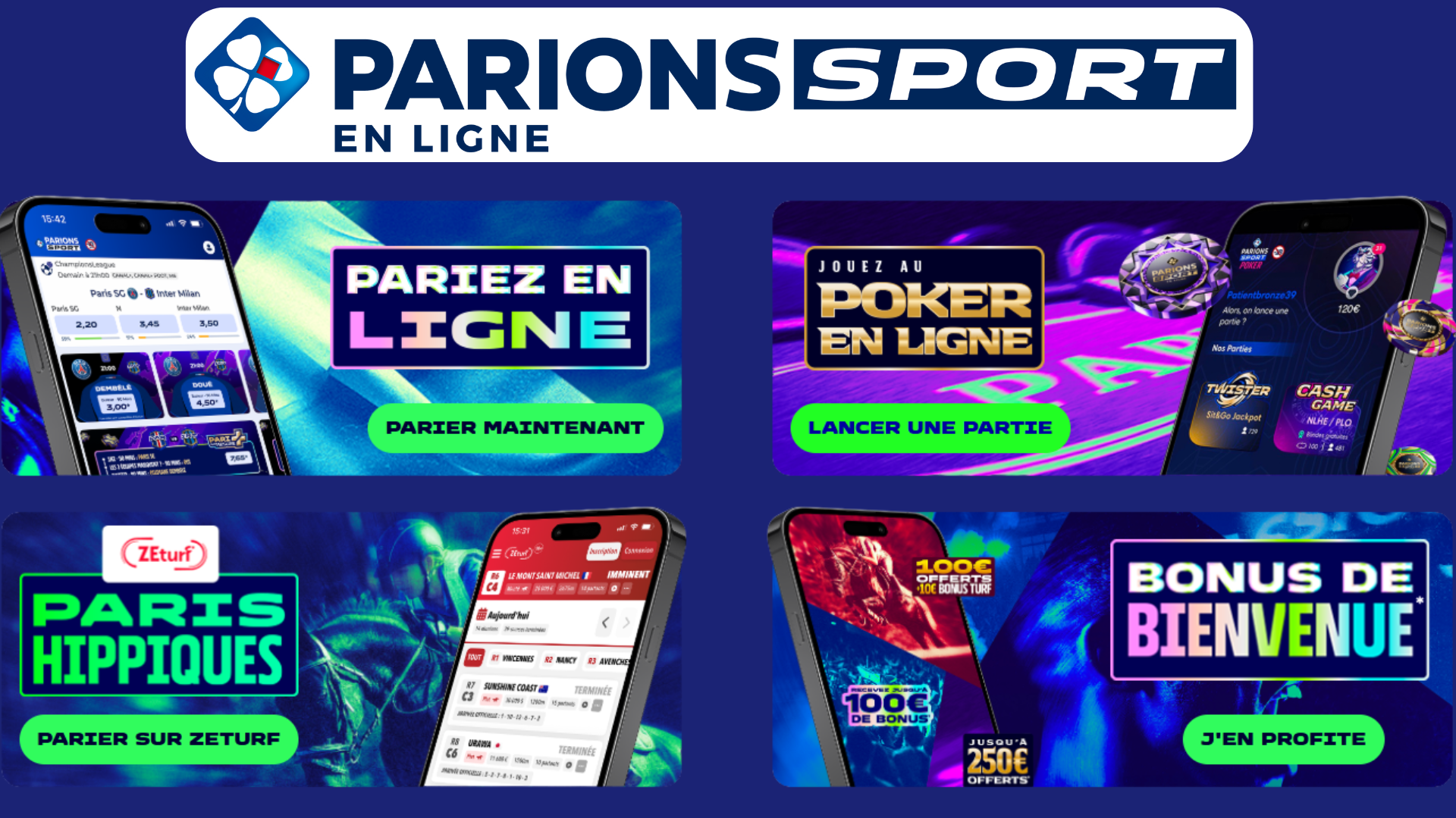 Toutes les offre de ParionsSport en ligne.