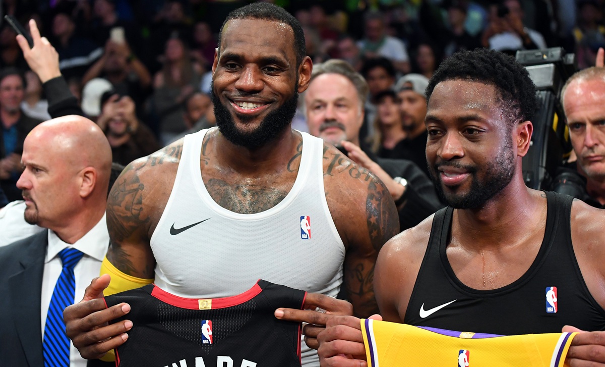LeBron James (Lakers) avec Dwyane Wade (Heat)
