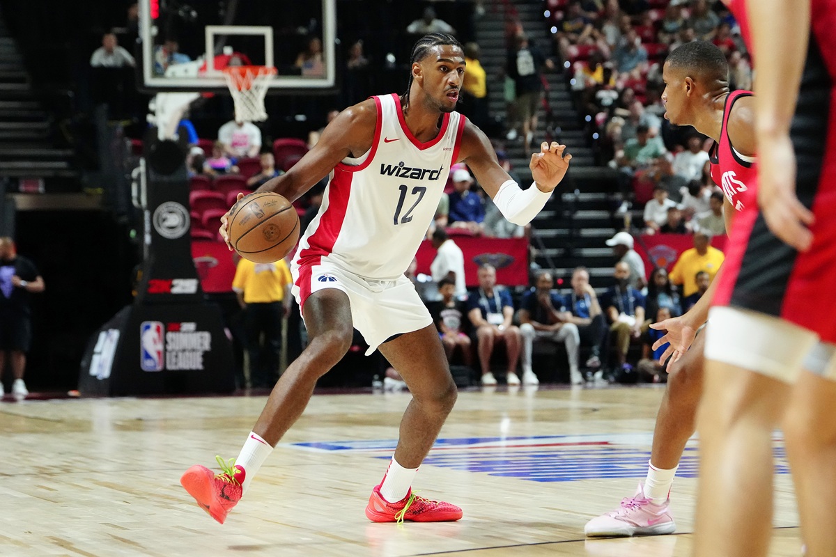 Alex Sarr avec les Wizards lors de la Summer League 2024